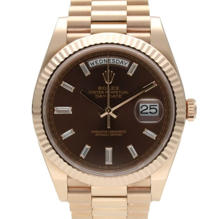 228235A / デイデイト40 K18ERG ランダム番 チョコレート バケット文字盤腕時計